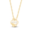 Thumbnail Image 4 of Diamond Clover Necklace 3/8 ct tw 10K Yellow Gold 18"