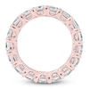 Thumbnail Image 2 of Certified Princess-Cut Diamond Eternity Band 6-3/4 - 8-5/8 ct tw 14K Rose Gold