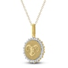 Thumbnail Image 2 of Diamond Zodiac Aries Medallion Necklace 1/3 ct tw 10K Yellow Gold 18"