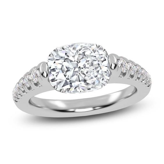 Elongated Cushion-Cut Lab-Grown Diamond Engagement Ring 2-1/3 ct tw 14K White Gold