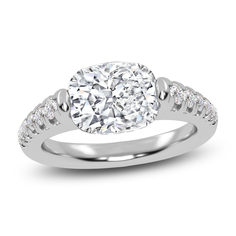 Main Image 1 of Elongated Cushion-Cut Created By Jared Studio Lab-Grown Diamond Engagement Ring 2-1/3 ct tw 14K White Gold