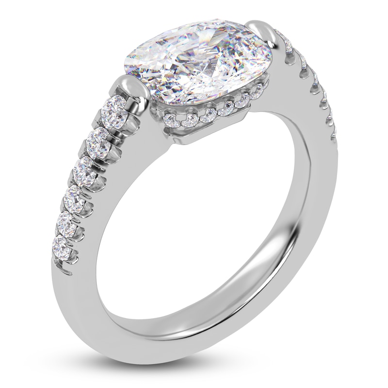 Main Image 2 of Elongated Cushion-Cut Created By Jared Studio Lab-Grown Diamond Engagement Ring 2-1/3 ct tw 14K White Gold