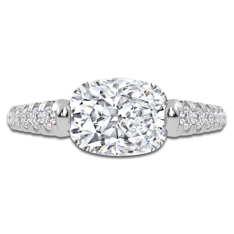 Main Image 3 of Elongated Cushion-Cut Created By Jared Studio Lab-Grown Diamond Engagement Ring 2-1/3 ct tw 14K White Gold