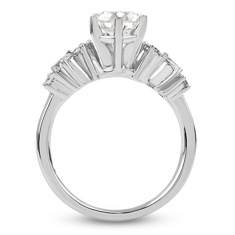 Main Image 2 of Storied Diamond Desert Sands of Eternity Pear-Shaped Engagement Ring 2 ct tw Platinum