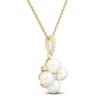 Thumbnail Image 2 of Cultured Pearl & Diamond Quad Necklace 1/20 ct tw 14K Yellow Gold 18"
