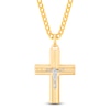 Thumbnail Image 1 of Men's Crucifix Necklace 10K Two-Tone Gold 22"