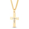 Thumbnail Image 2 of Men's Crucifix Necklace 10K Two-Tone Gold 22"