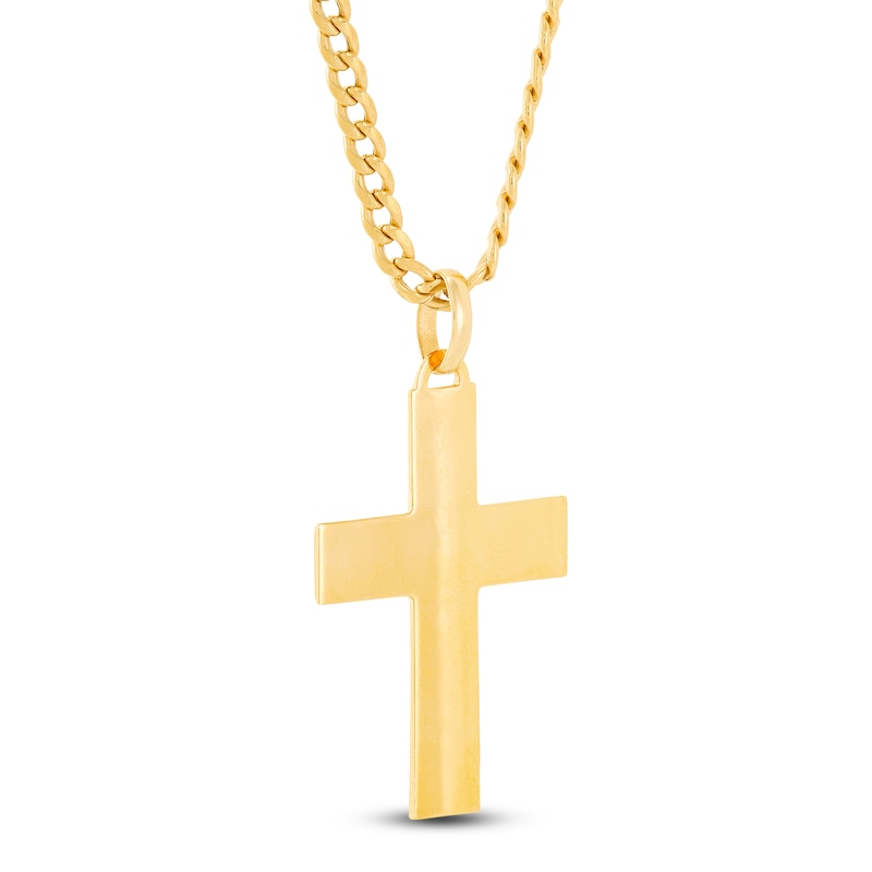 Main Image 4 of Men's Crucifix Necklace 10K Two-Tone Gold 22"