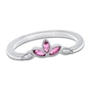 Thumbnail Image 1 of Kirk Kara Marquise-Cut Natural Pink Sapphire & Diamond Accent Wedding Band 14K White Gold