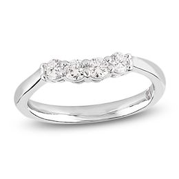 Storied Diamond Desert Sands of Eternity Four-Stone Anniversary Ring 3/8 ct tw 18K White Gold