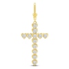 Thumbnail Image 1 of Charm'd by Lulu Frost Diamond Hearts Cross Charm 1/3 ct tw 10K Yellow Gold