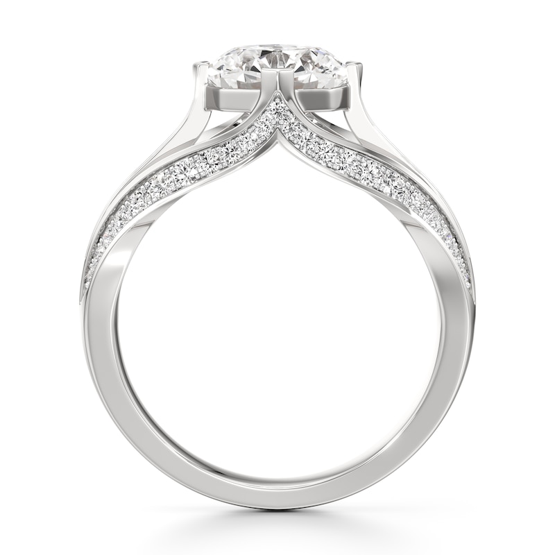 Main Image 2 of J'Lure Lab-Grown Diamond Octagon Brilliant-Cut Engagement Ring 2-3/8 ct tw 18K White Gold