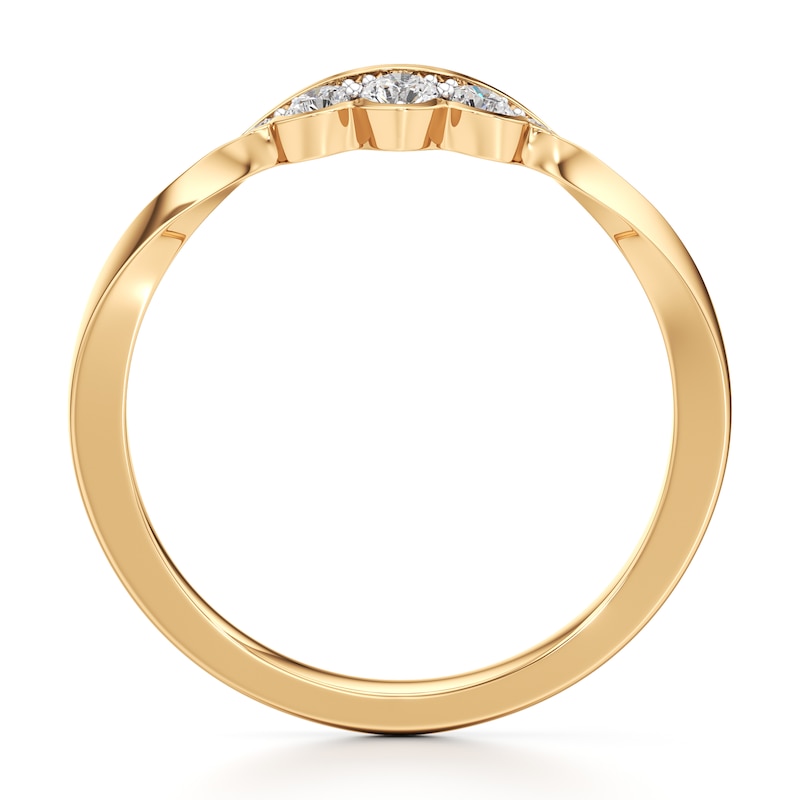Main Image 2 of J'Lure Lab-Grown Diamond Scalloped Wedding Band 1/5 ct tw 18K Yellow Gold