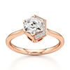 Thumbnail Image 1 of J'Lure Hexagon Step-Cut Lab-Grown Diamond Half-Halo Engagement Ring 1 ct tw 18K Rose Gold