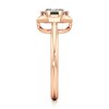 Thumbnail Image 3 of J'Lure Hexagon Step-Cut Lab-Grown Diamond Half-Halo Engagement Ring 1 ct tw 18K Rose Gold