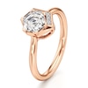 Thumbnail Image 4 of J'Lure Hexagon Step-Cut Lab-Grown Diamond Half-Halo Engagement Ring 1 ct tw 18K Rose Gold
