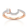 Thumbnail Image 1 of J'Lure Imperial-Emerald Step-Cut Lab-Grown Diamond Contour Wedding Band 3/8 ct tw 18K Rose Gold