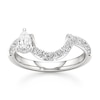 Thumbnail Image 1 of J'Lure Pear Step-Cut Lab-Grown Diamond Contour Wedding Band 3/4 ct tw 18K White Gold