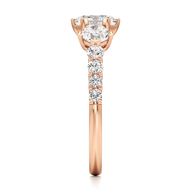Main Image 3 of J'Lure Hexagon Brilliant-Cut Lab-Grown Diamond Engagement Ring 1-7/8 ct tw 18K Rose Gold