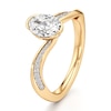 Thumbnail Image 4 of J'Lure Oval Step-Cut Lab-Grown Diamond Bypass Engagement Ring 1-1/6 ct tw 18K Yellow Gold