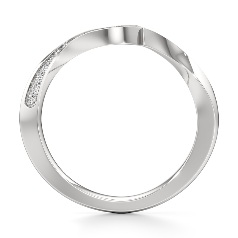 Main Image 2 of J'Lure Lab-Grown Diamond Contour Wedding Band 1/6 ct tw 18K White Gold
