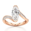 Thumbnail Image 1 of J'Lure Moval Old-Cut Lab-Grown Diamond Bypass Engagement Ring 2-1/5 ct tw 18K Rose Gold