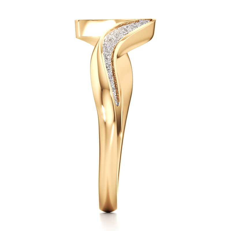 Main Image 3 of J'Lure Lab-Grown Diamond Contour Wedding Band 1/5 ct tw 18K Yellow Gold
