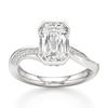 Thumbnail Image 1 of J'Lure Imperial-Emerald Step-Cut Lab-Grown Diamond Bypass Engagement Ring 3-1/4 ct tw 18K White Gold