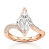 Thumbnail Image 1 of J'Lure Lozenge Step-Cut Lab-Created Diamond Bypass Engagement Ring 3-1/4 ct tw 18K Rose Gold