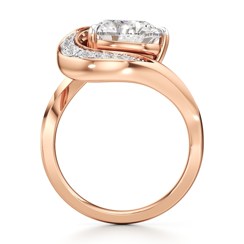 Main Image 2 of J'Lure Heart Brilliant-Cut Lab-Grown Diamond Engagement Ring 3 ct tw 18K Rose Gold