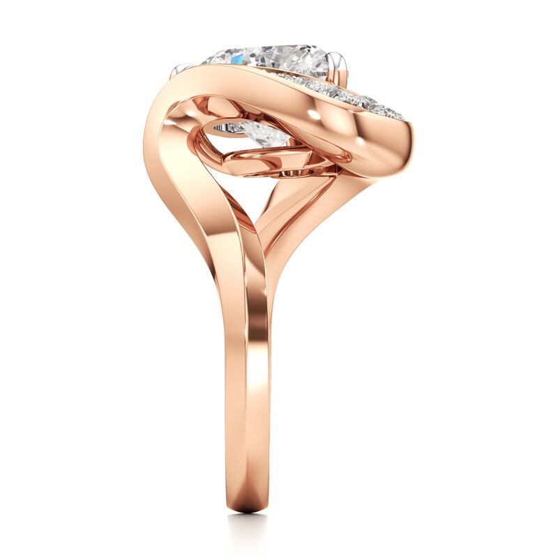 Main Image 3 of J'Lure Heart Brilliant-Cut Lab-Grown Diamond Engagement Ring 3 ct tw 18K Rose Gold