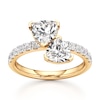 Thumbnail Image 1 of J'Lure Trillion Curved Brilliant-Cut Two-Stone Lab-Grown Diamond Engagement Ring 1-7/8 ct tw 18K Yellow Gold