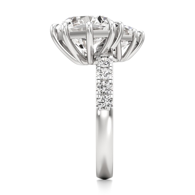 Main Image 3 of J'Lure Octagon Brilliant-Cut Two-Stone Lab-Grown Diamond Engagement Ring 4-1/2 ct tw 18K White Gold