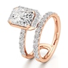 Thumbnail Image 4 of J'Lure Radiant Brilliant-Cut Lab-Grown Diamond Spiral Engagement Ring 3-7/8 ct tw 18K Rose Gold