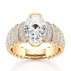 Thumbnail Image 1 of J'Lure Oval Step-Cut Lab-Grown Diamond Engagement Ring 3-3/8 ct tw 18K Yellow Gold