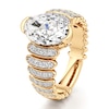 Thumbnail Image 4 of J'Lure Oval Step-Cut Lab-Grown Diamond Engagement Ring 3-3/8 ct tw 18K Yellow Gold