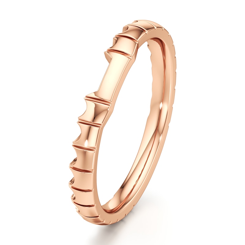 Main Image 4 of J'Lure Contour Wedding Band 18K Rose Gold