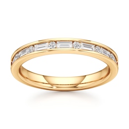 J'Lure Baguette & Round-Cut Lab-Grown Diamond Wedding Band 3/8 ct tw 18K Yellow Gold
