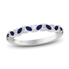 Thumbnail Image 1 of ArtCarved Marquise-Cut Natural Blue Sapphire & Diamond Anniversary Ring 1/6 ct tw 14K White Gold