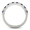 Thumbnail Image 3 of ArtCarved Marquise-Cut Natural Blue Sapphire & Diamond Anniversary Ring 1/6 ct tw 14K White Gold