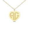 Thumbnail Image 1 of Initial Heart Necklace 10K Yellow Gold 18"
