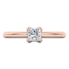 Thumbnail Image 3 of Certified Princess-Cut Diamond Solitaire Engagement Ring 1/2 ct tw 14K Rose Gold (I1/I)
