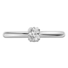 Thumbnail Image 3 of Certified Oval-Cut Diamond Solitaire Engagement Ring 1/4 ct tw Platinum (VS2/F)