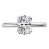 Thumbnail Image 3 of Certified Oval-Cut Diamond Solitaire Engagement Ring 1-1/2 ct tw Platinum (VS2/F)