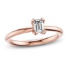 Thumbnail Image 1 of Emerald-Cut Diamond Solitaire Engagement Ring 1/2 ct tw 14K Rose Gold (I2/I)