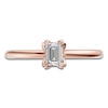 Thumbnail Image 3 of Emerald-Cut Diamond Solitaire Engagement Ring 1/2 ct tw 14K Rose Gold (I2/I)