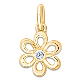 Children's Diamond Accent Flower Charm 14K Yellow Gold