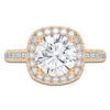 Thumbnail Image 3 of Round-Cut Lab-Grown Diamond Cushion Halo Engagement Ring 2 ct tw 14K Yellow Gold