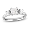 Thumbnail Image 1 of Storied Diamond Desert Sands of Eternity Princess-Cut Three-Stone Engagement Ring 1-3/8 ct tw Platinum