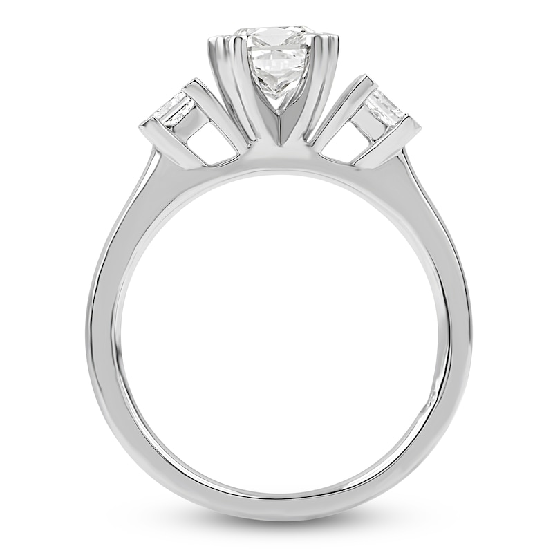 Main Image 2 of Storied Diamond Desert Sands of Eternity Princess-Cut Three-Stone Engagement Ring 1-3/8 ct tw Platinum